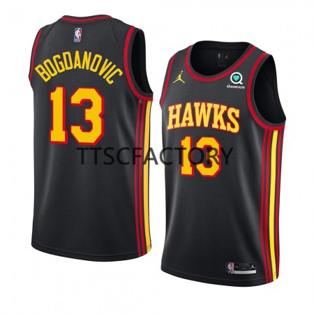 Dres Atlanta Hawks Bogdan Bogdanovic 13 Jordan 2022-23 Statement Edition Crno Swingman - Muške